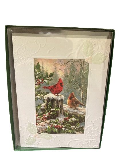 Cardnials Fencepost & Ivy Christmas Greeting Cards