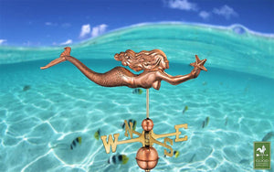 Mermaid With Starfish Weathervane