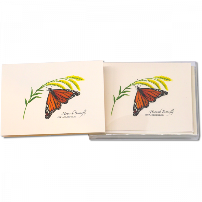Monarch Butterfly on Goldenrod Notecards