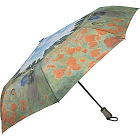 Monet's "Poppy Field" Reverse Close Folding Umbrella