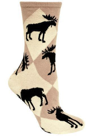 Moose Diamond Tan Socks