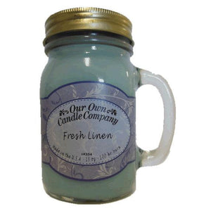 Fresh Linen Mason Jar Soy Candle