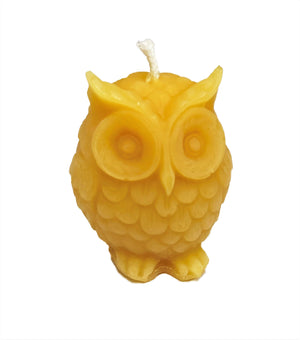 Beeswax Owl Candle, Made in Canada