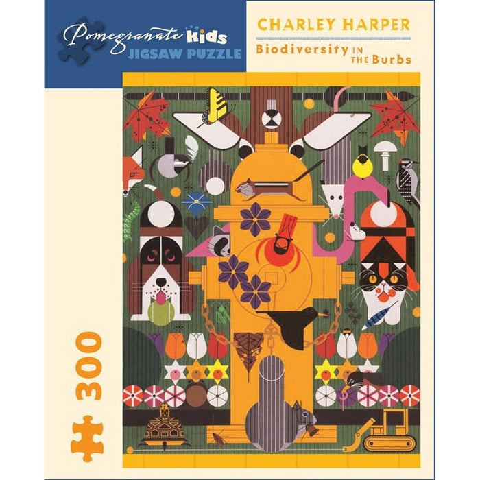 Charley Harper Biodiversity in the Burbs Jigsaw Puzzle, 300 pcs