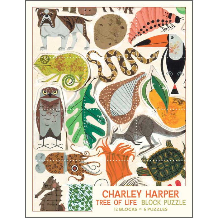 Charley Harper Tree of Life Block Puzzle, 12pc