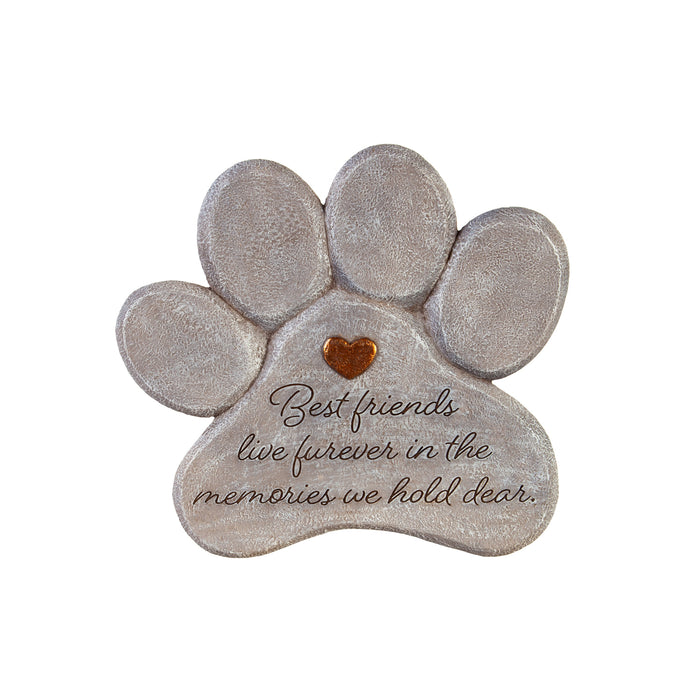 Buy Paw Shaped Pet Memorial Garden Stone, 11 Inch Online With