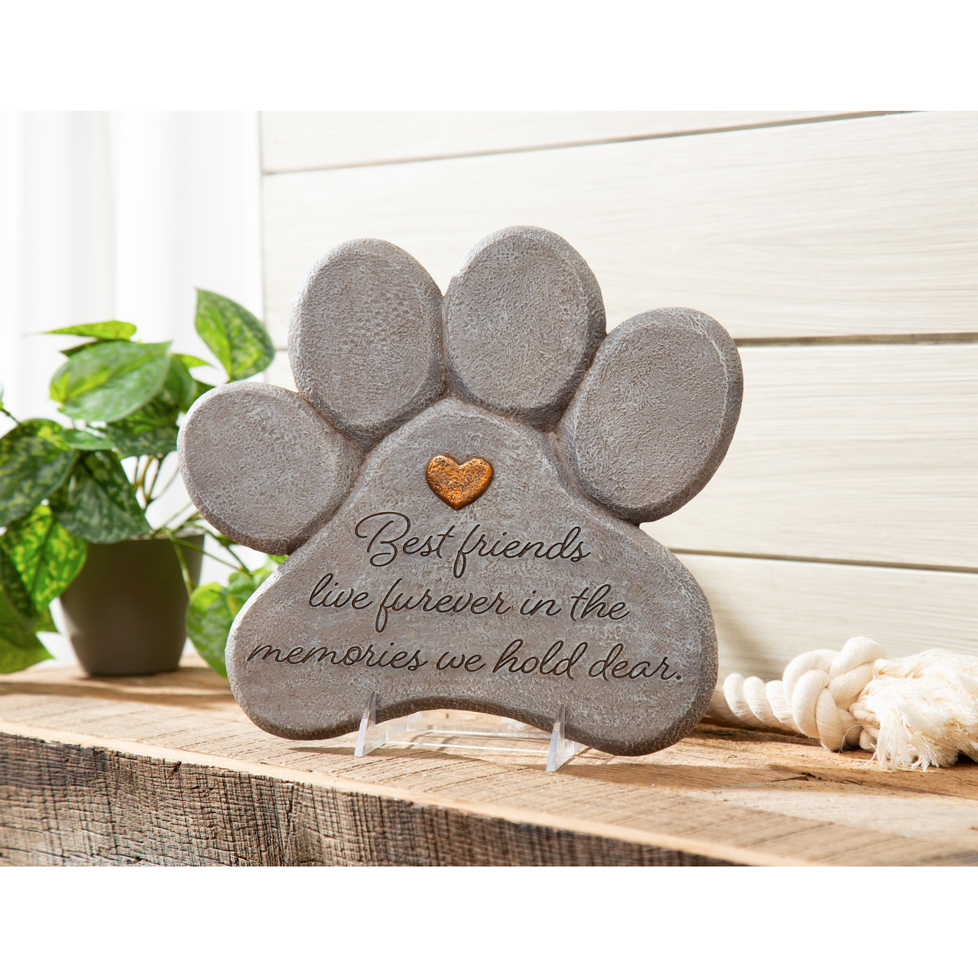 Paw Print Pet Memorial Stone for Dog Cat Keepsake - China Paw