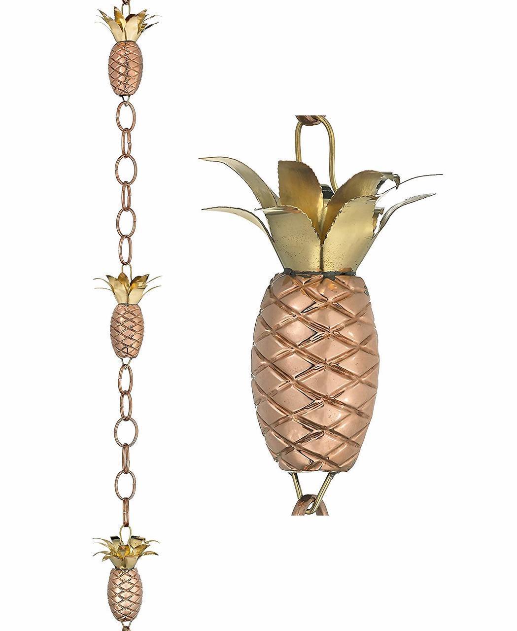 Buy Pineapple Pure Copper 8.5 ft. Rain Chain Online With Canadian