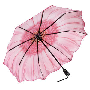 Pink Daisy Folding Umbrella