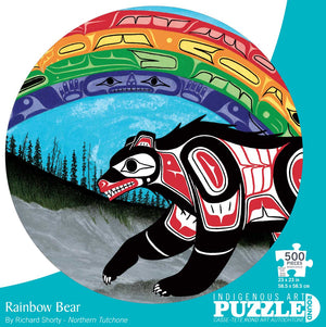 Rainbow Bear 500pc Round Puzzle