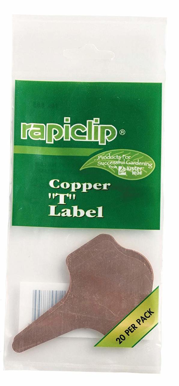 Rapiclip 3-Inch Copper T Labels
