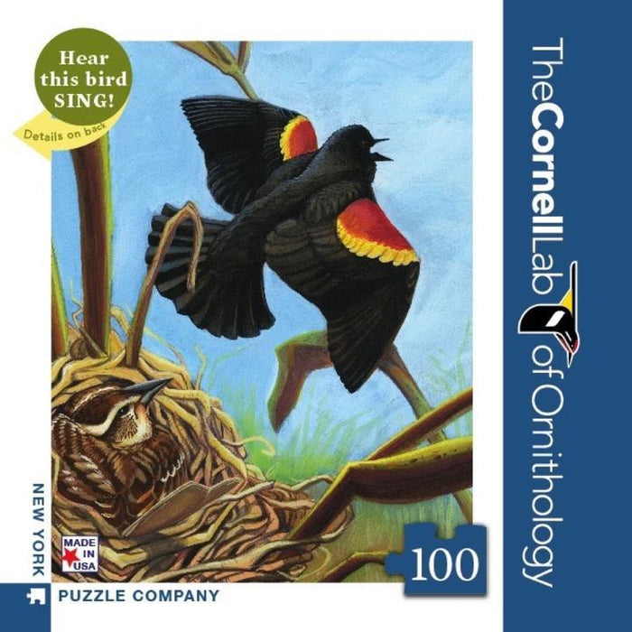 Red-winged Blackbird Mini 100 Piece Jigsaw Puzzle