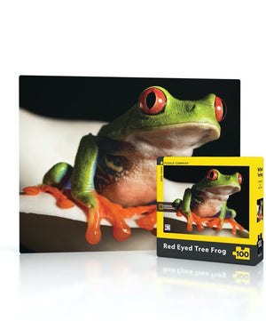 Red Eyed Tree Frog Mini 100 Piece Jigsaw Puzzle