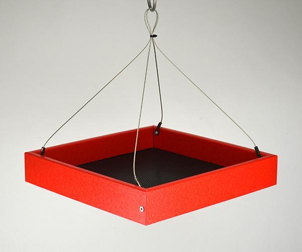 Red Hanging Platform Feeder