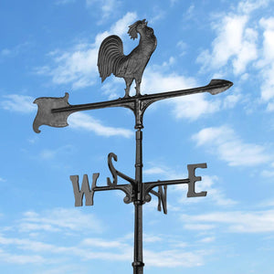 Rooster Accent Weathervane, 30-Inch, Black