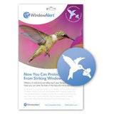 Window Alert Hummingbird Transparent Bird Strike Deterrent, 4PK