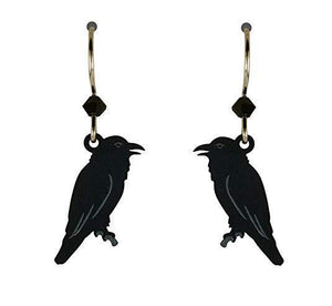Sienna Sky Black Raven Crow Bird Earrings