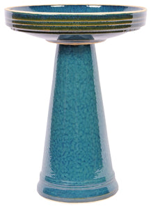 Simple Elegance Birdbath Set Mosaic Turquoise (Store Pickup Only)