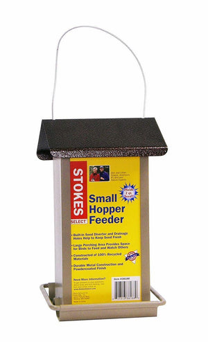 Small Hopper Bird Feeder With Metal Roof