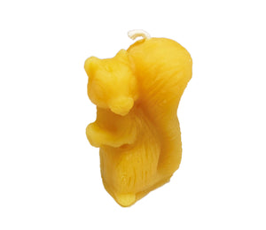 Beeswax Squirrel Candle, Made in Canada