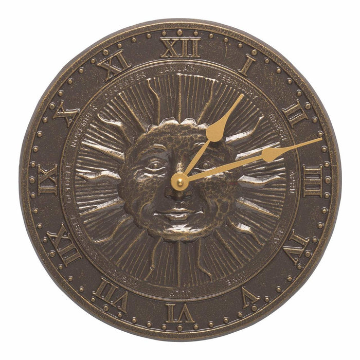 Sunface Clock, French Bronze