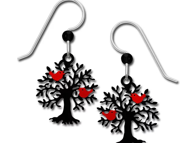 Tree of Life With Birds Earrings