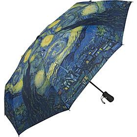 Van Gogh's "Starry Night" Reverse Close Folding Umbrella
