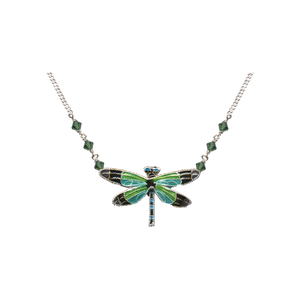 Radiant Gossamer Wing Dragonfly Small Necklace