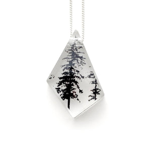 Geo Forest Pendant With Chain