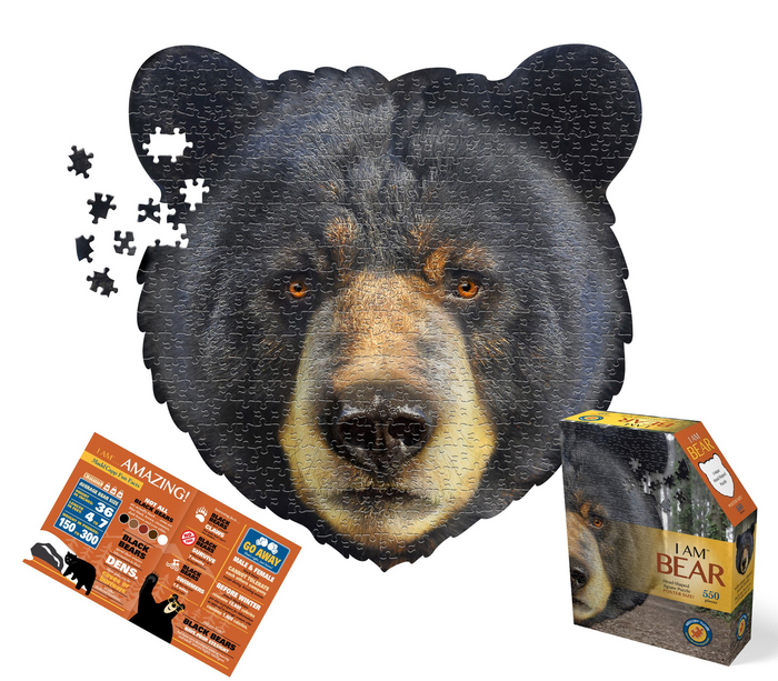 I AM BEAR, 550pc Head-shaped Jigsaw Puzzle