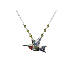 Ruby-throated Hummingbird Small Necklace