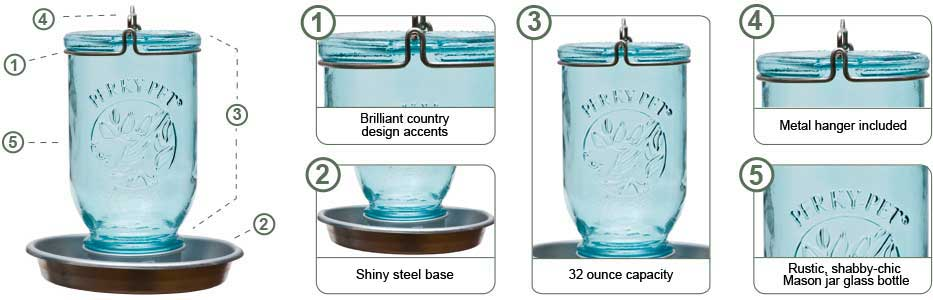 Buy Mason Jar Waterer Online With Canadian Pricing Urban Nature