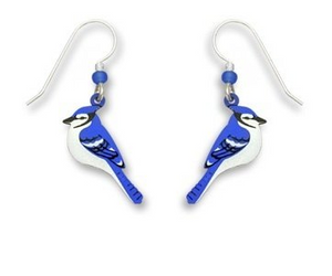 Blue Jay Side-View Earrings
