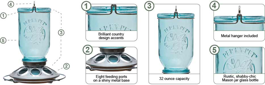 Mason jar pet sales feeder