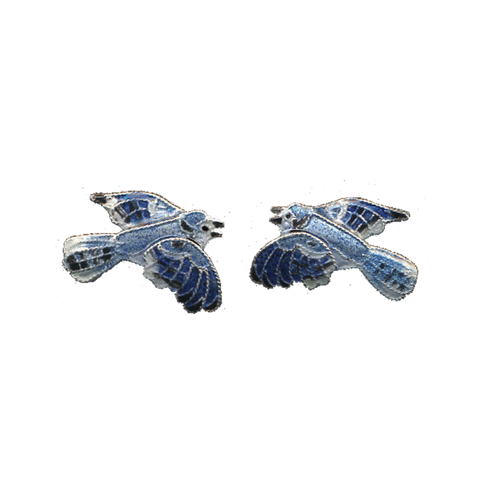 Blue Jay Post Earrings