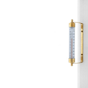 Vermont Indoor/Outdoor Thermometer, Living Finish Brass