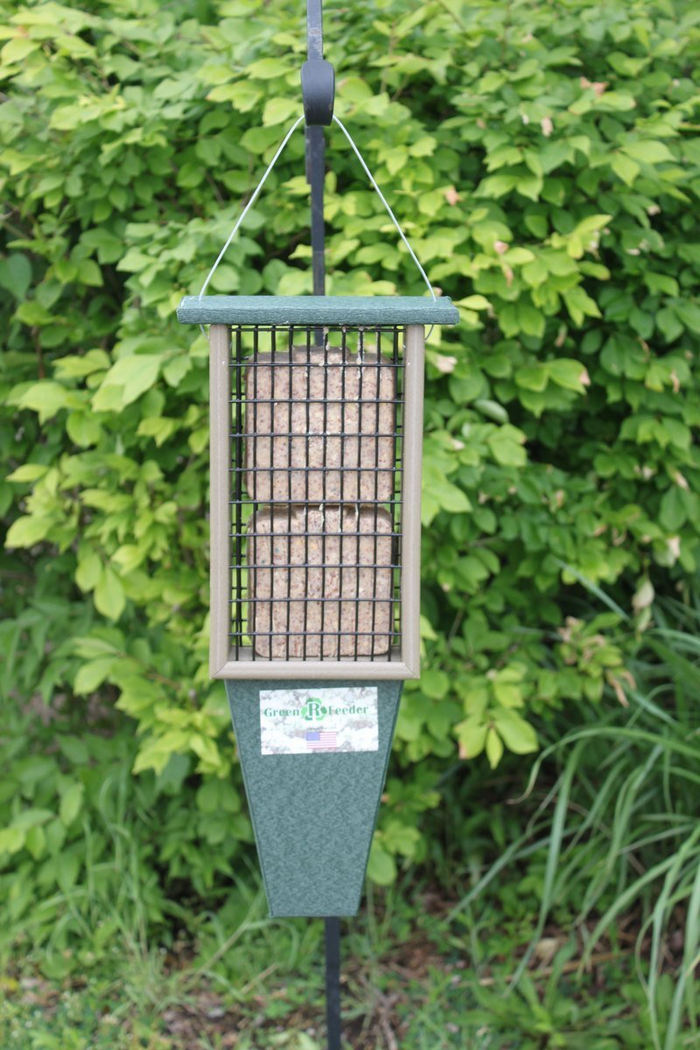Recycled Double Suet Feeder w/Tail Prop