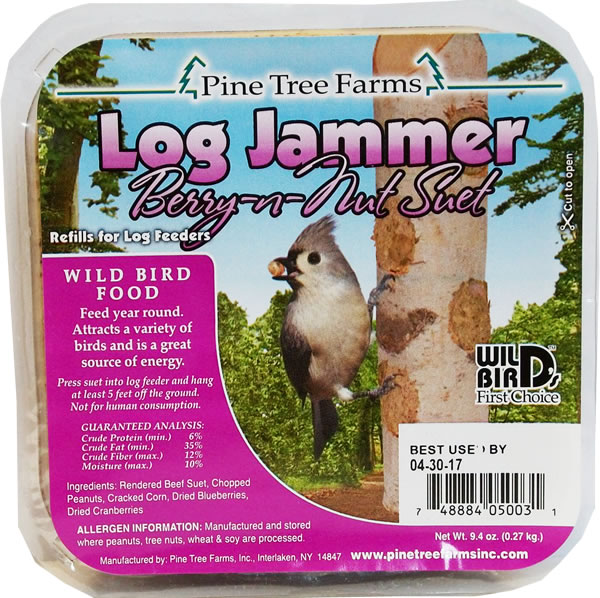 Log Jammer Berry-N-Nut Suet Plugs, 9.4oz